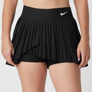NWT NikeCourt Dri-FIT Advantage Women's Pleated Tennis Skirt Skort Size M Black